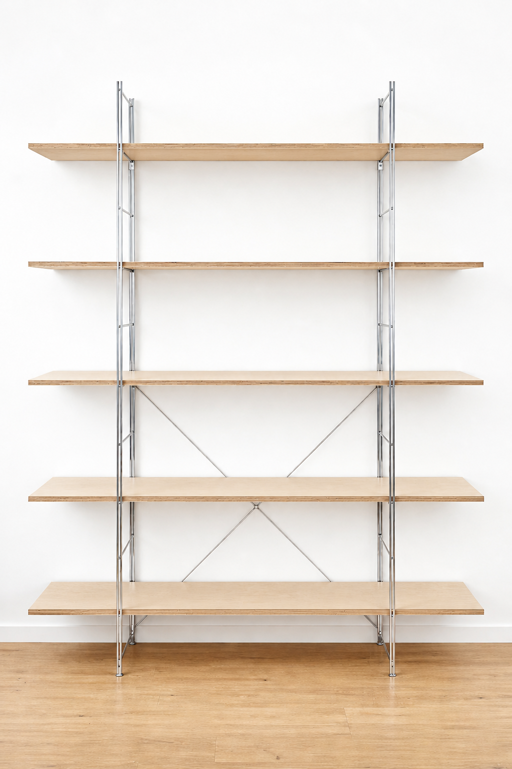 Luub One Design-Regal aus Holz und Stahl
Modernes Bücherregal für Wohnzimmer
Minimalistisches Designer-Regal mit Holzböden