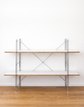 Luub Petit Leiterregal – Modernes Regal für Wohnzimmer & Flur - kleines design Regal aus Holz und Stahl und chrome